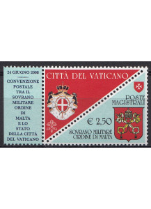 2008 Vaticano Convenzione Postale con lo SMOM 1 Valore Sassone 1479
